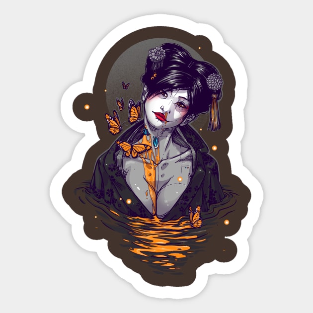 Lady Butterfly Sticker by dracoimagem